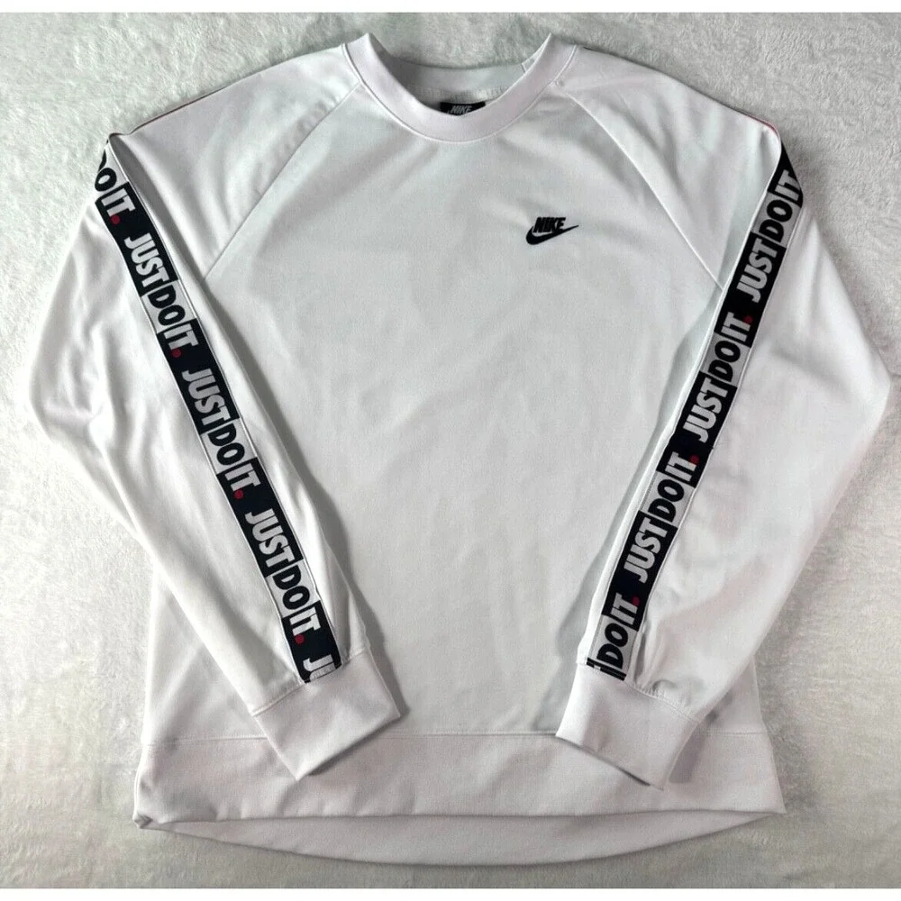 Nike Sportswear Swoosh Just Do It Script Size‎ L Crewneck Sweatshirt CJ4793-100